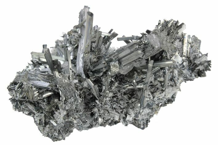 Lustrous, Metallic Stibnite Crystals - Jiangxi, China #236198